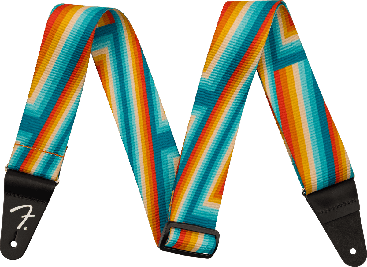Fender 0990637212 Retro Ribbed Polyester Gitaarband Rainbow Design