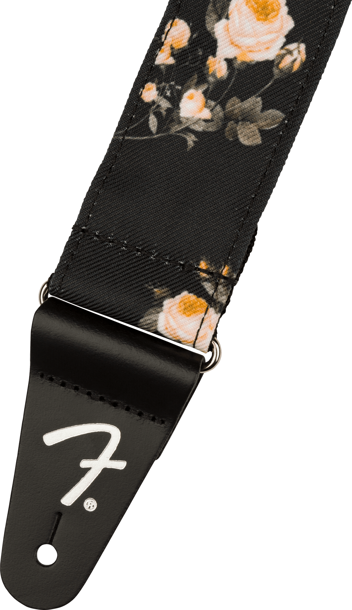 Fender 0990638006 Gitaarband 2 inch Floral Polyester Twill Zwart afbeelding 2