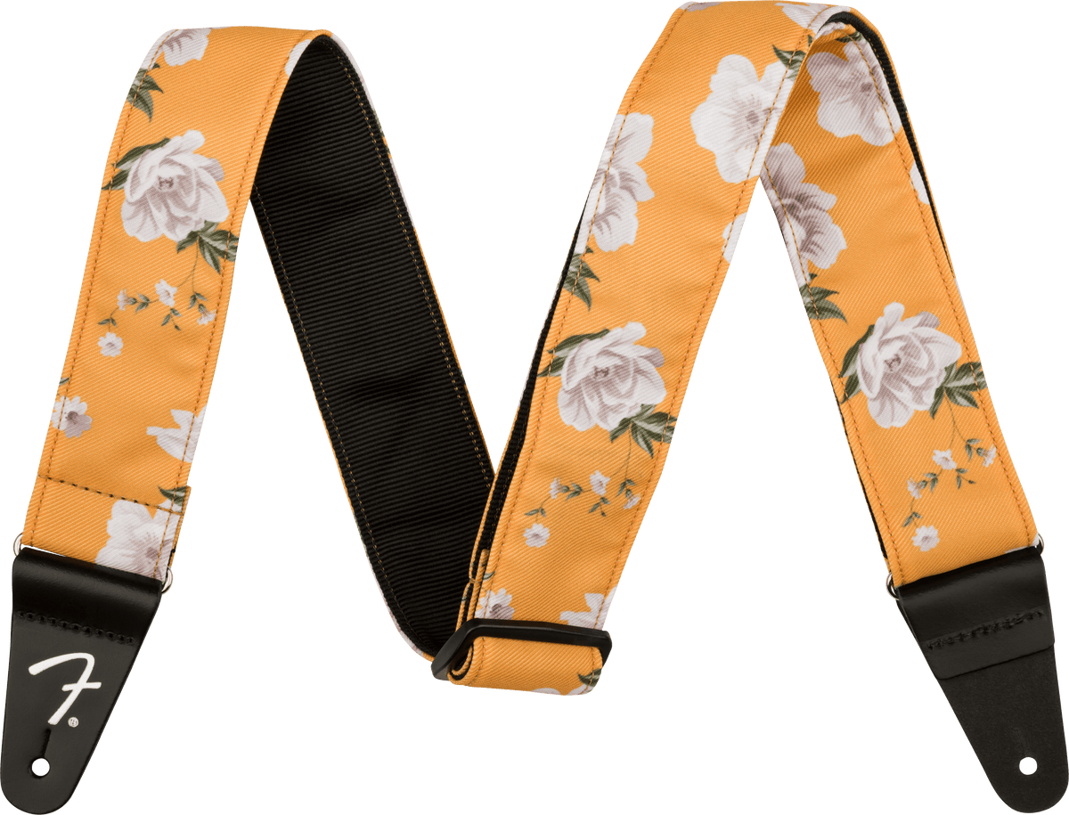 Fender 0990638029 Gitaarband 2 inch Floral Polyester Twill Marigold