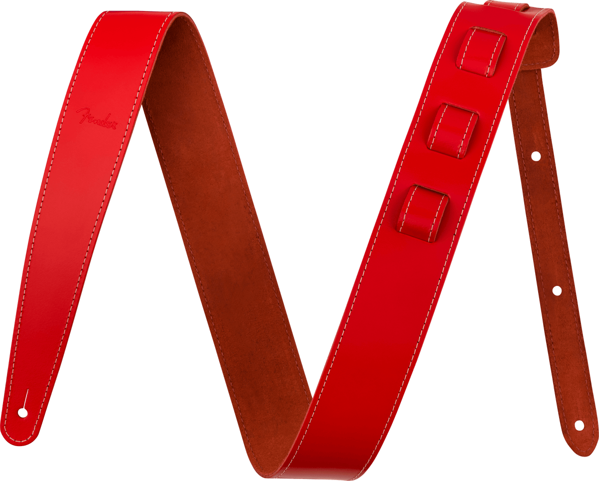 Fender 0990642109 Essentials 2 inch Leer Gitaarband Rood