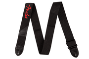 Fender 0990662015 Gitaarband 5 cm Breed Polyester Logo Rood Fender Logo