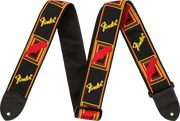 Fender 0990681500 Gitaarband 5 cm Breed met Logo Zwart-Geel-Rood