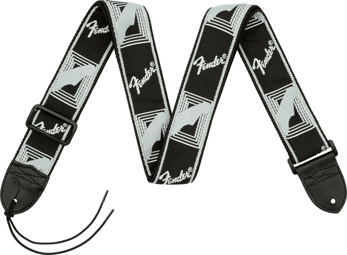 Fender 0990681543 Gitaarband 5 cm Breed met Logo Zwart-Lichtgrijs-Donkergrijs