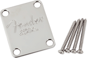 Fender 0991446100 American Series Basgitaar Halsplaat Chroom met Corona-Logo