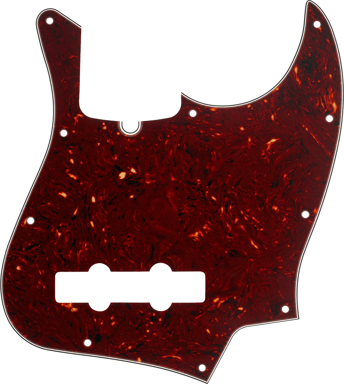 Fender 0992157000 Standard Jazz Bass Slagplaat Schildpad 10-Gaats 3-Laags met Trussrod-Uitsparing