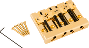 Fender 0994407200 HiMass 4-Snarige Basgitaarbrug met Zinken Zadels Goud