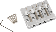 Fender 0994408000 HiMass 4-Snarige Basgitaarbrug met Messing Zadels Chroom