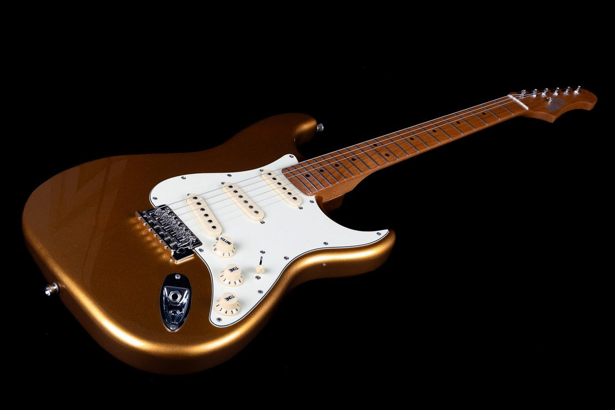 JET Guitars JS 300 GD – elektrische gitaar – S-stijl SSS Goud
