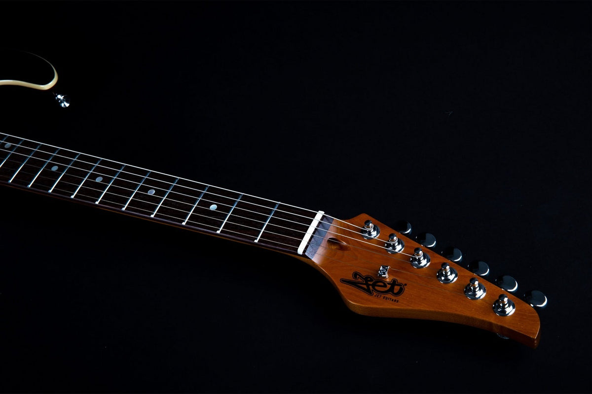 JET Guitars JS-450Q TB R – elektrische gitaar – S-stijl HSS transp. bruin, palissander toets