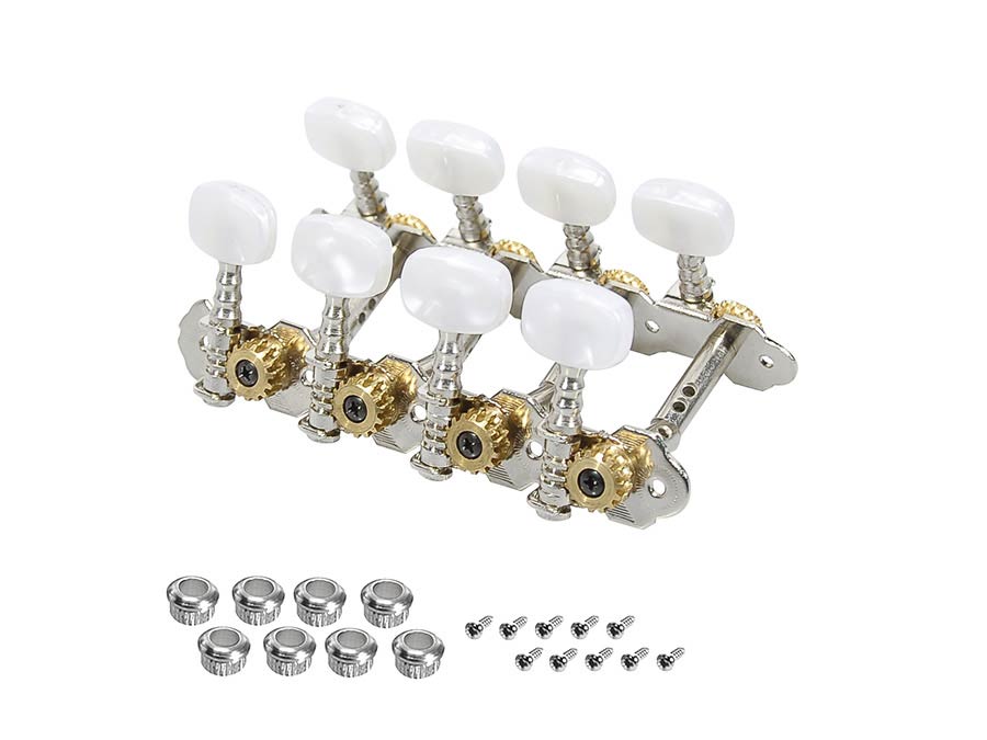 Boston 043-2 Stemmechanieken voor mandoline, metalen as, 2 holes, 70mm, plastic knoppen