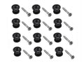 Boston EP-B Eindknop, plastic, zwart, met schroef, 12-pack