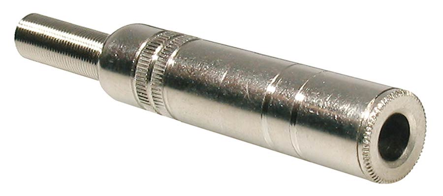 Boston P-230 Jack plug female, 3-polig, nikkel, met veer 6,5mm