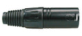 Boston XLR-3-MVBK Xlr plug, male, 3-polig, zwart, zwarte kabel huls