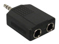 Boston AT-148 Verloop plug, 2 x 6,3 jack female stereo, 3,5mm jack male stereo