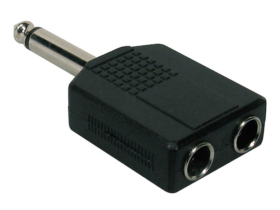 Boston AT-160 Verloop plug, 2x 6,3 jack female mono, 6,3mm jack male mono