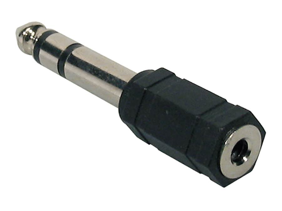 Boston AT-165 Verloop plug, 3,5mm jack female stereo, 6,3mm jack male stereo