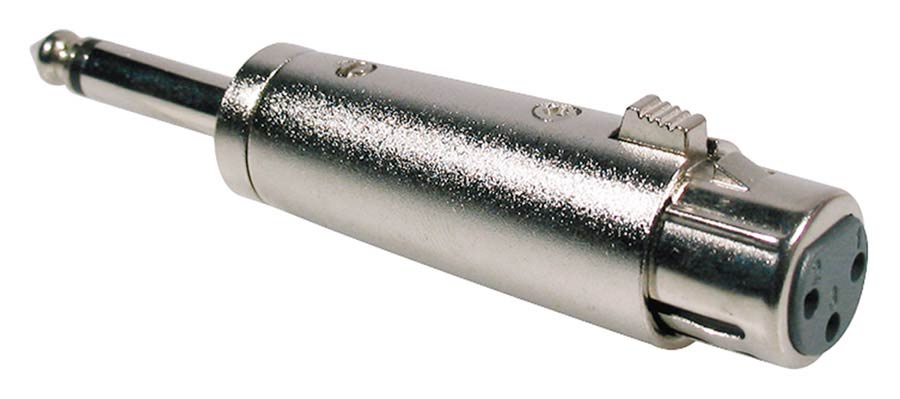 Boston AT-290 Verloop plug, XLR female metaal, 6,3mm jack male mono