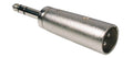 Boston AT-305 Verloop plug, XLR male metaal, 6,3mm jack male stereo