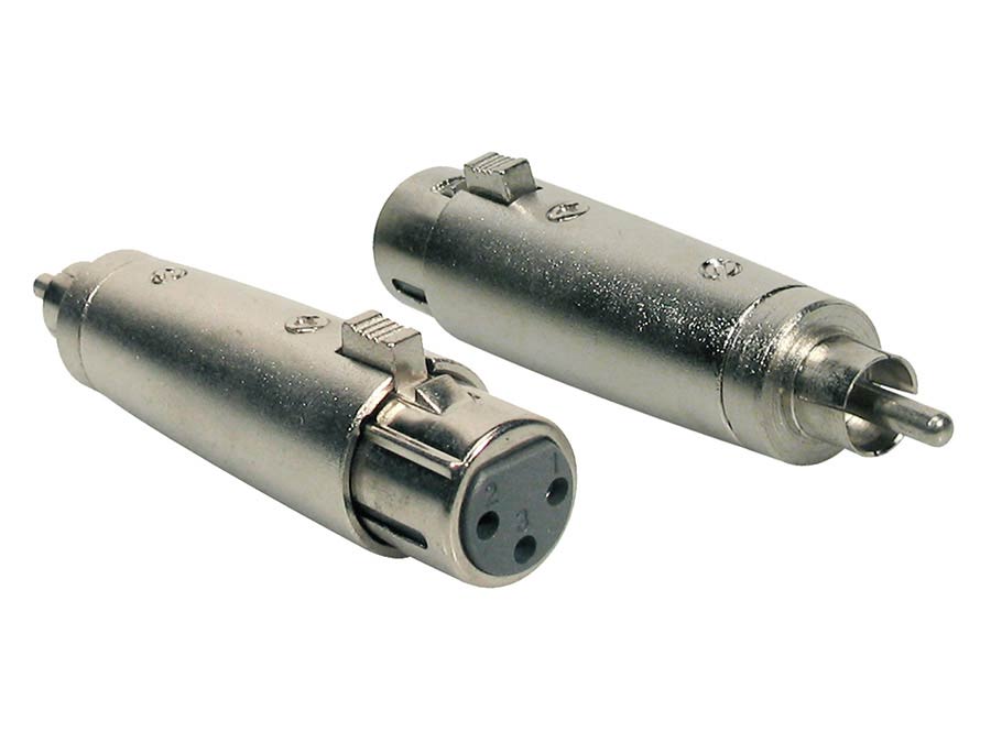 Boston AT-510 Verloop plug, XLR female metaal, RCA male