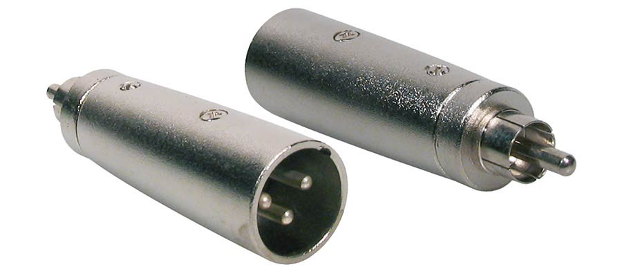 Boston AT-530 Verloop plug, XLR male metaal, RCA male