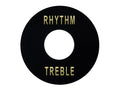 Boston EP-508-B Toggle switch plate, black with gold imprint