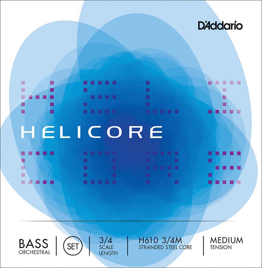 D'Addario H610-34M Contrabassnarenset 3/4 Medium Nikkel