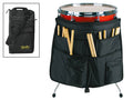 Boston ST-300 Drumstokkentas, professioneel model, met riem, accessoiresvak en floortom-bevestigingshaken