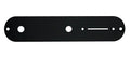 Boston CP-TE-AB Control plate, 32x160mm, Teaser, 9,5mm holes for inch pots, black gloss
