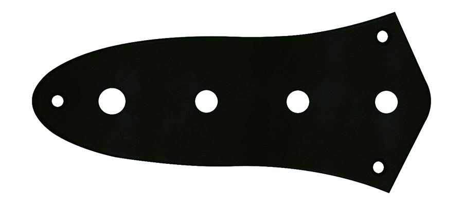 Boston CP-JB-B Control plate, Jocker bass, 8,5mm holes for metric pots, black gloss