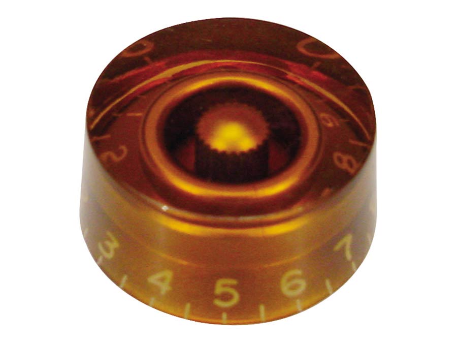 Boston KA-110 Speed knob (hatbox), transparent amber