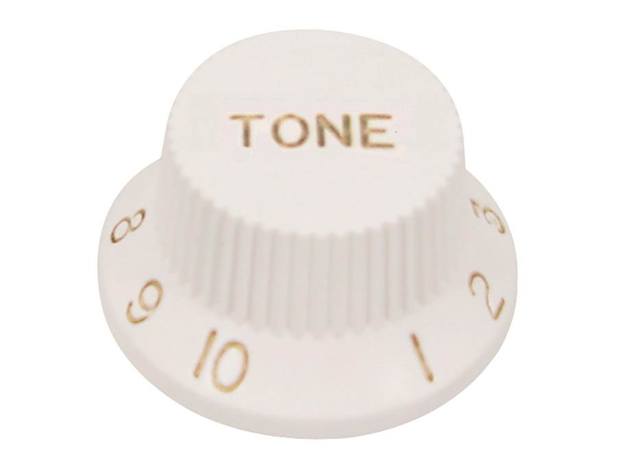 Boston KW-244-T Bell knob, Stallion, for inch type pot shaft, white, tone