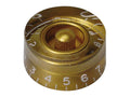 Boston KG-114 Speed knob (hatbox), for inch type pot shaft, transparent gold
