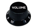 Boston KB-244-V Bell knob, Stallion, for inch type pot shaft, black, volume