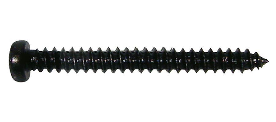 Boston PS-10-B Pickup screw, 2,6x25mm, 12pcs, dome head, tapping, black
