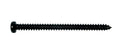 Boston PS-12-B Pickup screw, 2,6x35mm, 12pcs, dome head, tapping, black