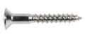 Boston WS-04-C Screw, 3,5x25mm, 12pcs, oval countersunk, chrome