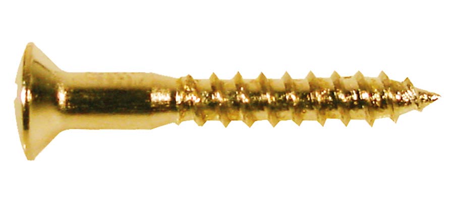 Boston WS-04-G Screw, 3,5x25mm, 12pcs, oval countersunk, gold