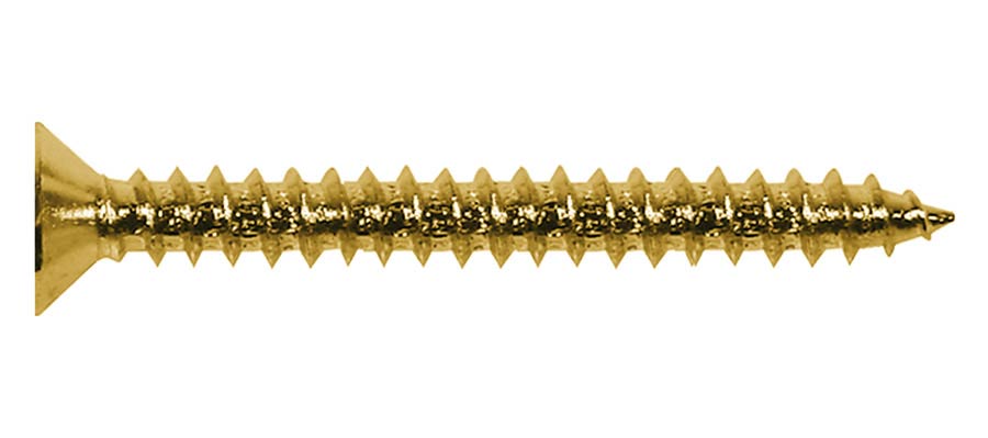 Boston TS-05-G Screw, 3,5x25mm, 12pcs, flat countersunk, tapping, gold