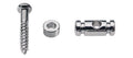 Boston SH-8-N Snaargeleider, cilinder model, nikkel, hoogte 6.5mm, inclusief bus en schroef