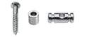 Boston SH-10-N Snaargeleider, cilinder model, nikkel, hoogte 9.0mm, inclusief bus en schroef