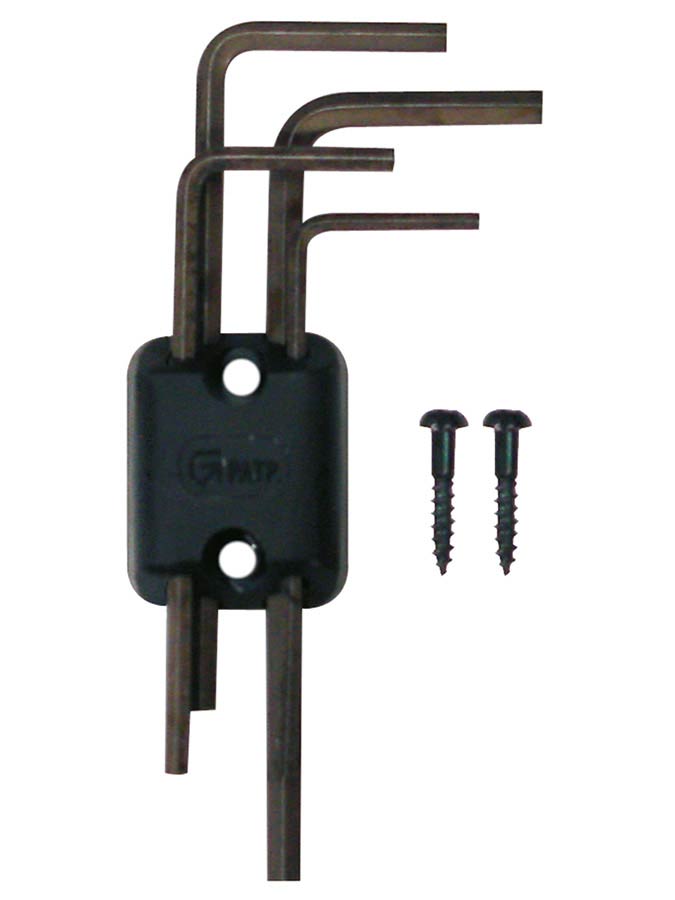 Boston WRH-10-BK Allen wrench set with holder and screws, 4 sizes, 1.5/2.0/2.5/3.0mm