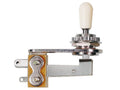 Boston SW-10 Toggle switch 3-way, angled model, chrome, with ivory plate and cap