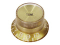 Boston KG-134-T Bell knob SG model, for inch type pot shaft, gold with gold cap, tone