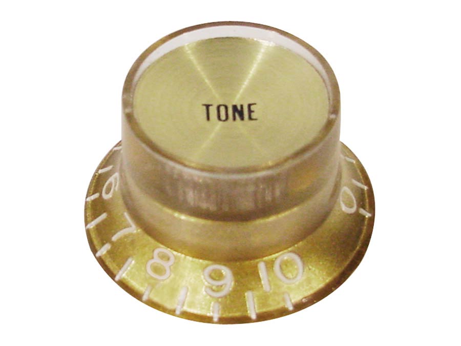 Boston KG-134-T Bell knob SG model, for inch type pot shaft, gold with gold cap, tone
