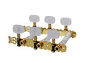 Boston 129-PG Stemmechanieken voor klassieke gitaar, nylon as, 3x links+3x rechts, 70mm, goud, parelmoer knoppen
