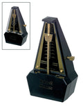 metronoom, pyramide-model, kunststof, zwart/goud, zonder bel