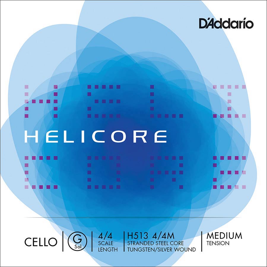 D'Addario H513-44M Cellosnaar G-3 4/4 Medium tungsten/Zilver