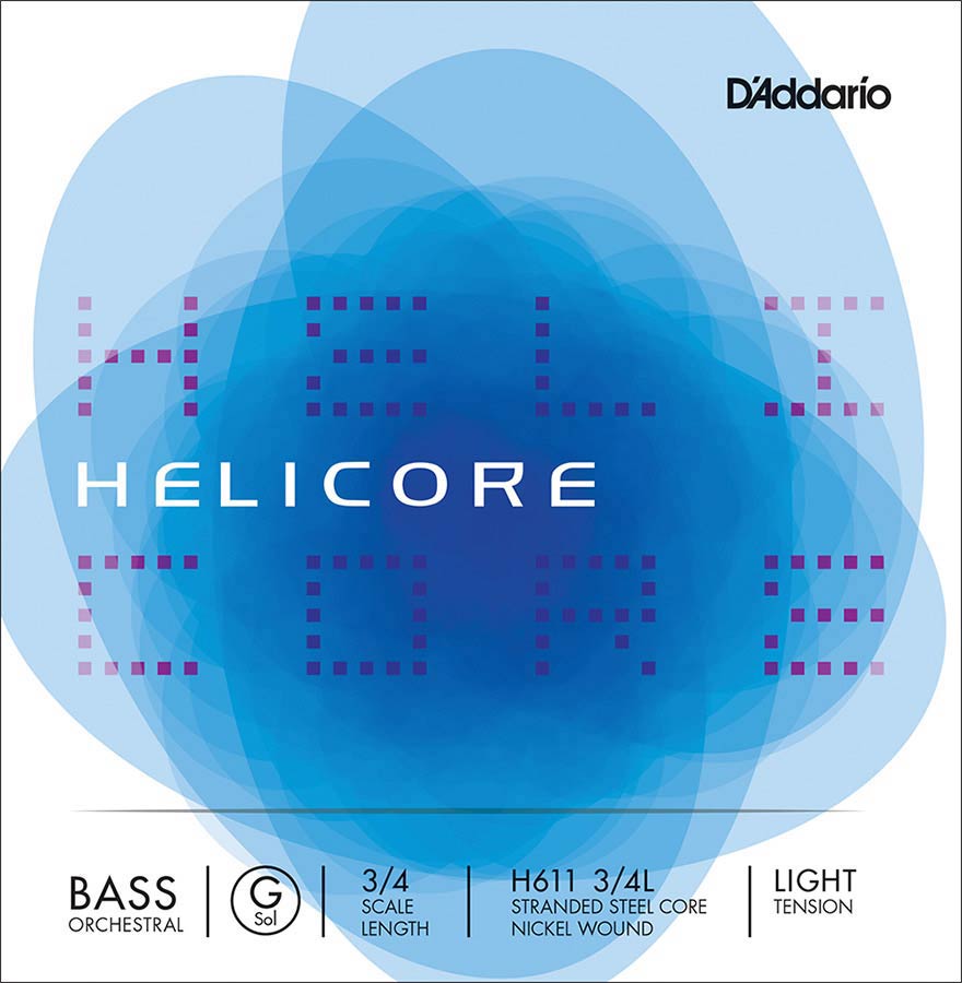 D'Addario H611-34L Contrabassnaar G-1 3/4 Light Nikkel