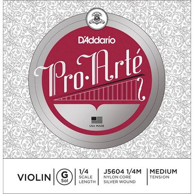 D'Addario J5604-14M Vioolsnaar G-4 1/4 Zilver Omwonden