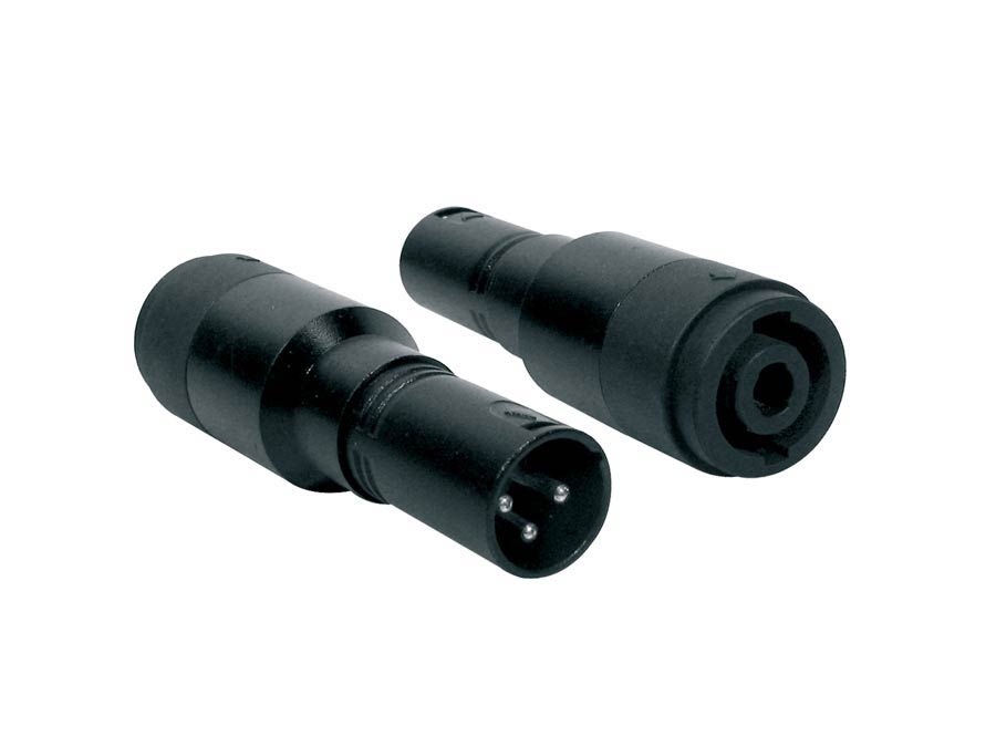 Boston SPKA-40 Verloop plug, speaker 4-polig male zwart metaal, XLR male